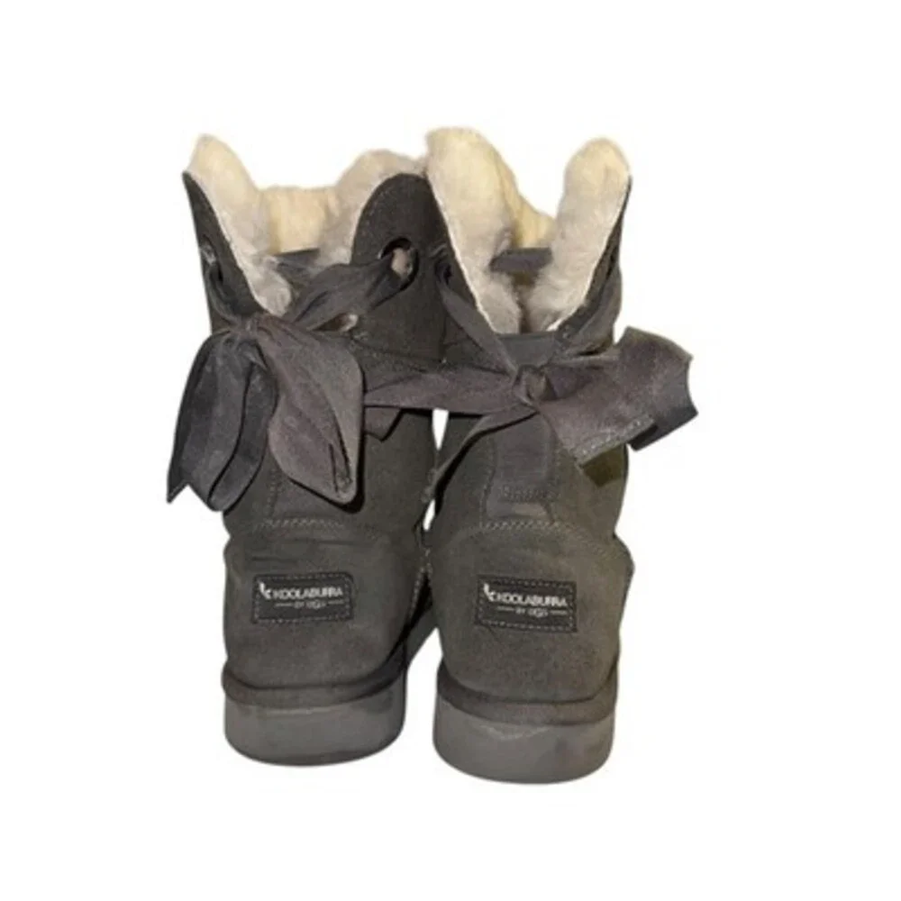 Koolaburra by Ugg‎ Women's Sz 8 Gray Grey Suede Boots Lined Comfort - Picture 2 of 7